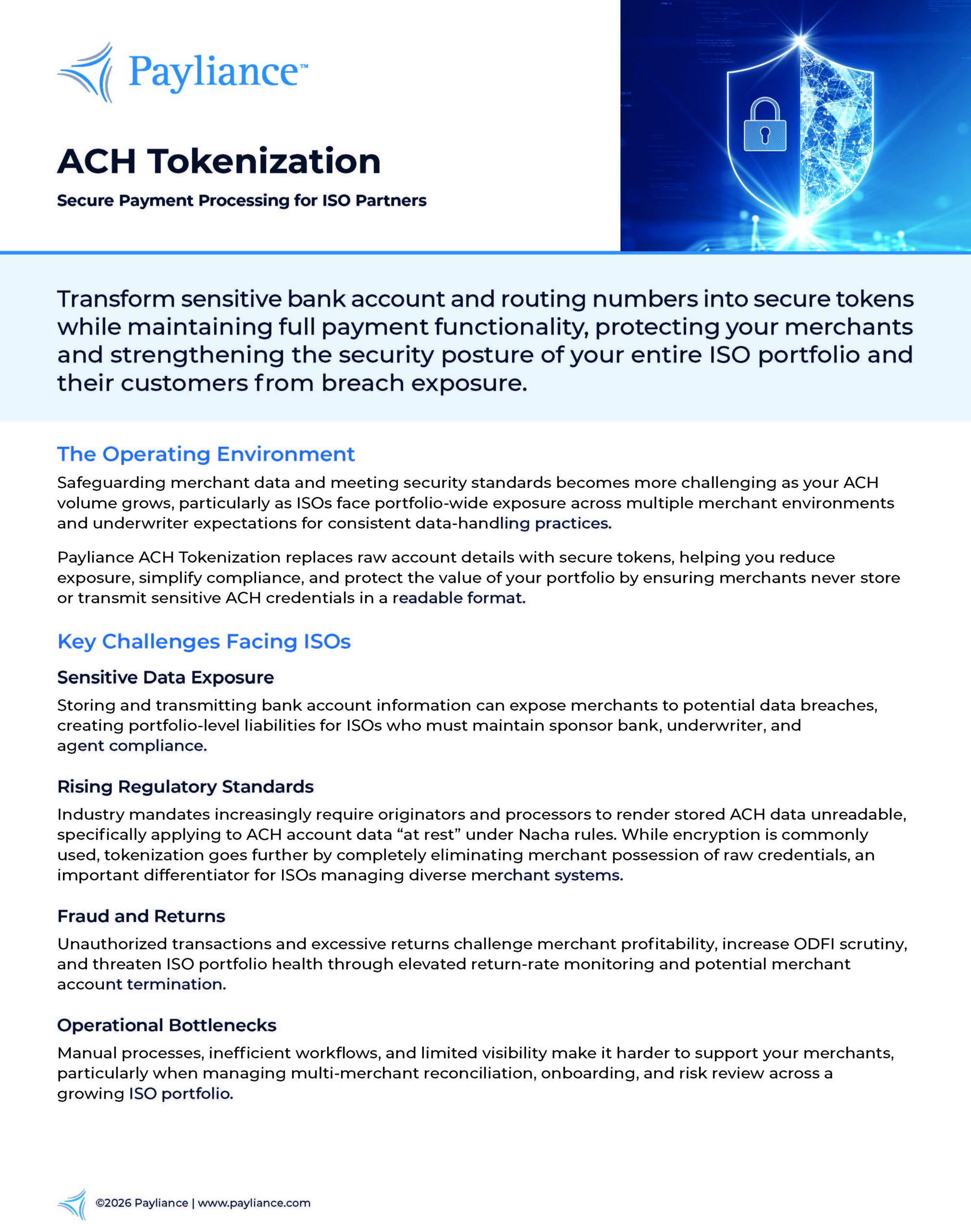ACH Tokenization ISO Solution
